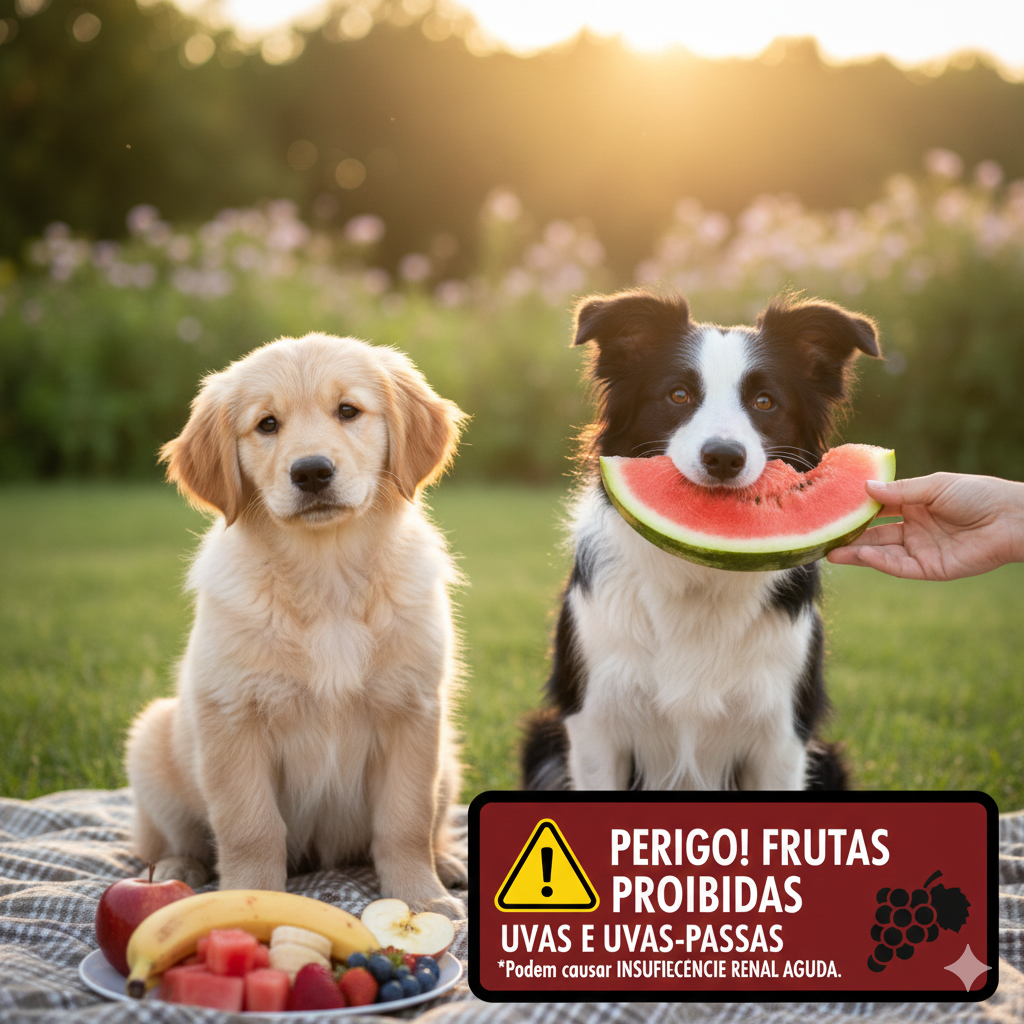 Gemini_Generated_Image_kg6knskg6knskg6k Frutas que Cães Podem Comer: 10 Opções Seguras e 5 Proibidas