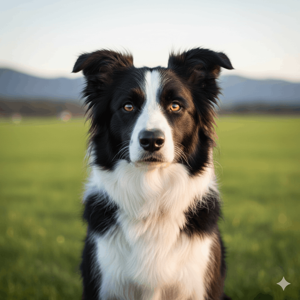 Border Collie filhote inteligente olhando para a câmera, Border Collie energia