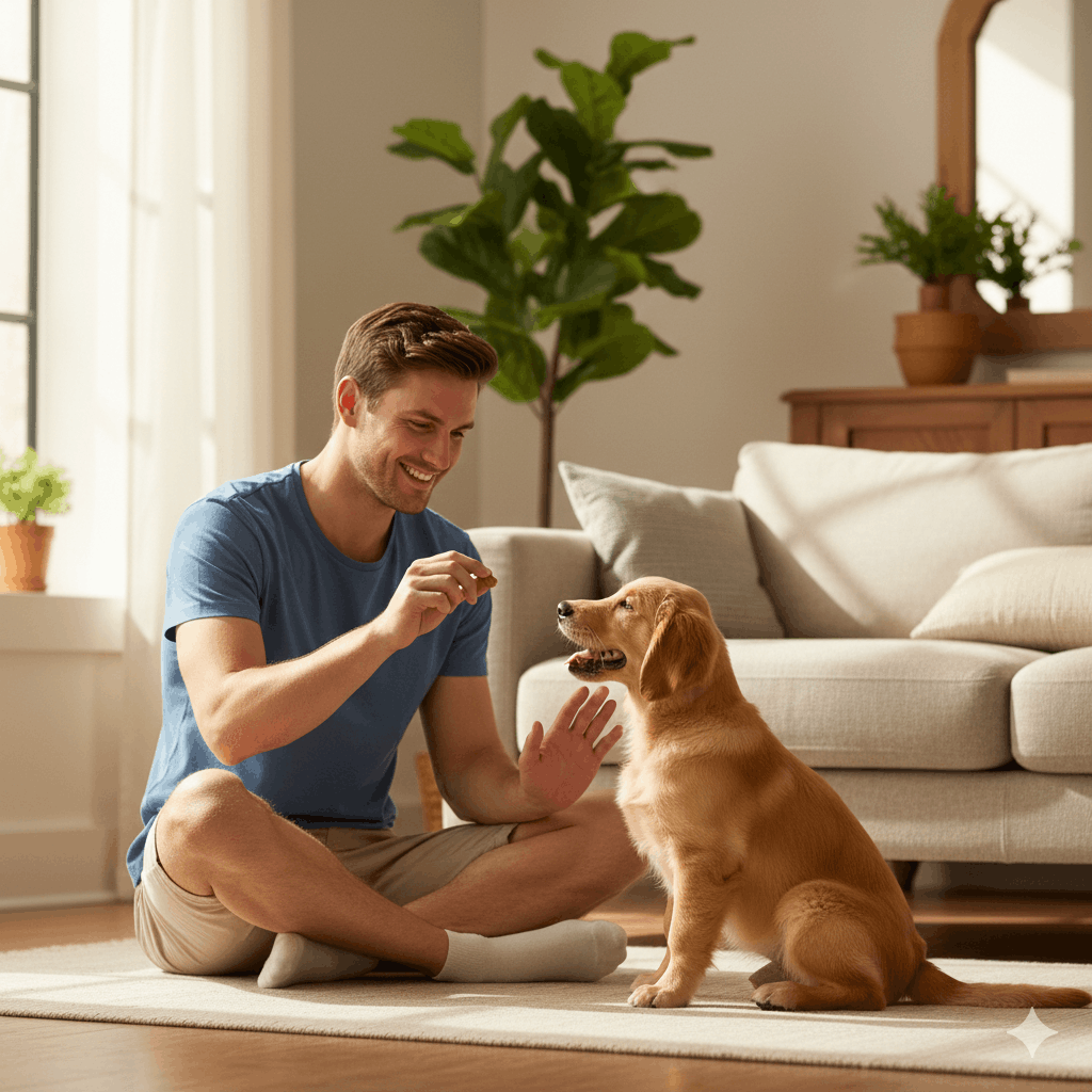 como-adestrar-cachorro-em-casa-passo-a-passo-1 Adestrar Cachorro em Casa: 5 Comandos Essenciais